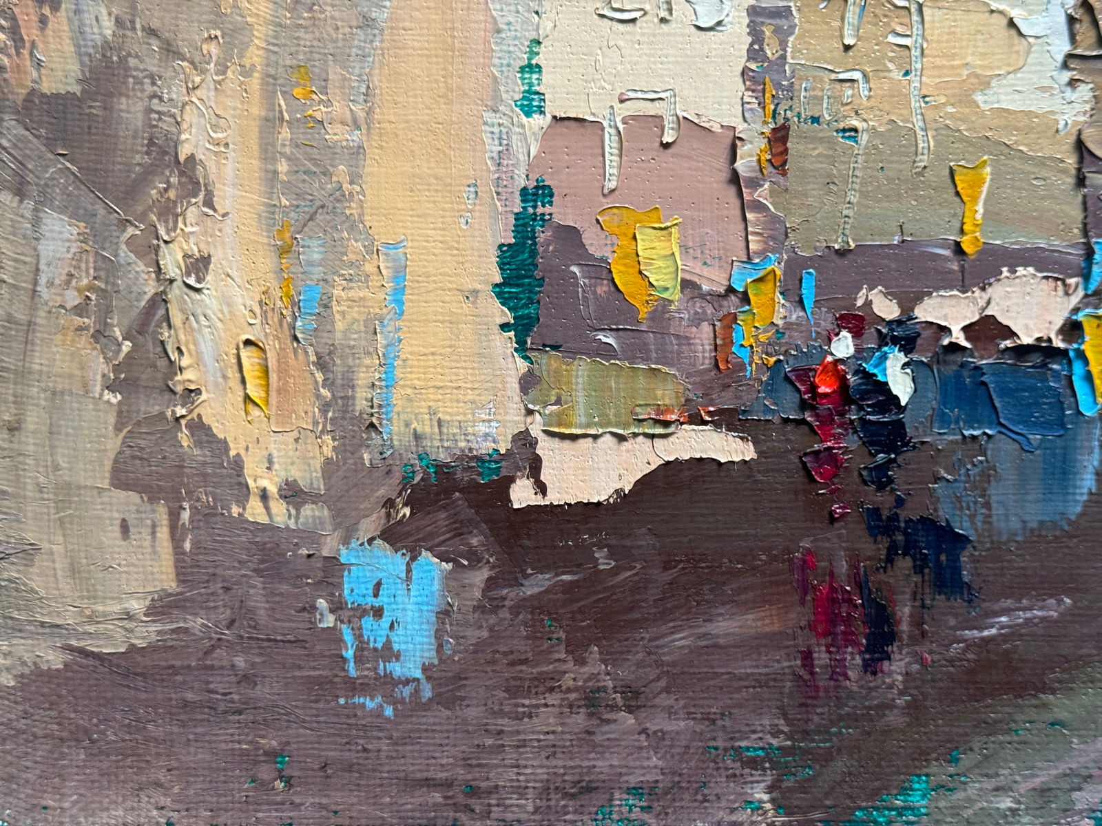 Oil painting with frame Lviv Square K. Leonid - 7