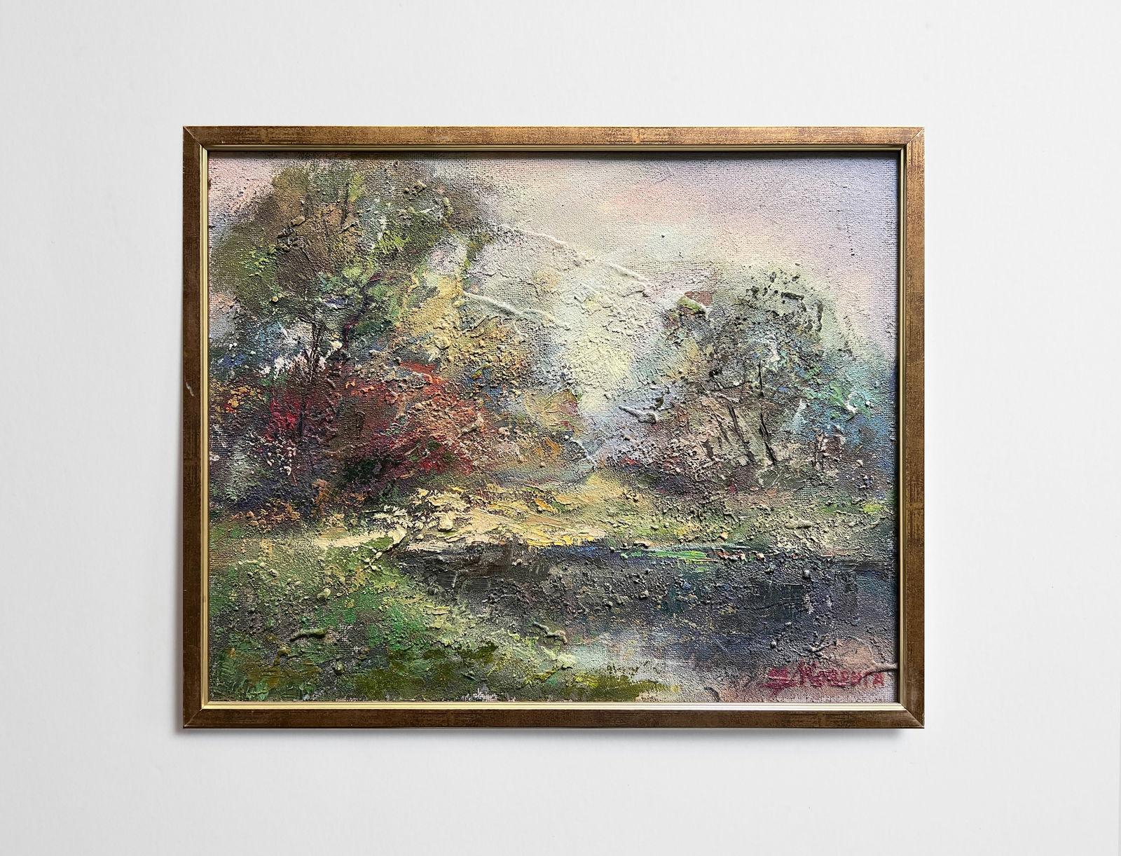 Abstract Oil painting with frame Autumn K. Leonid - 2