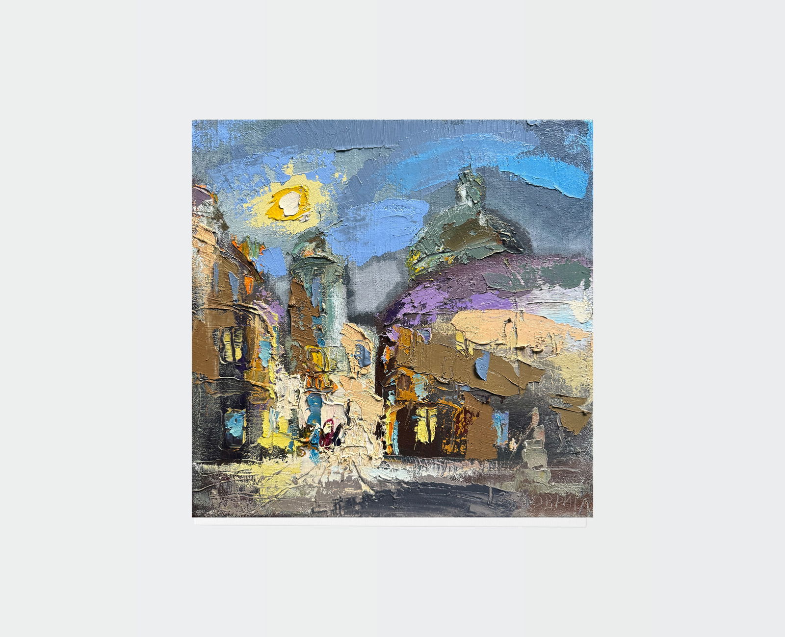 Oil painting with frame Lviv The Dominican Cathedral K. Leonid - 2