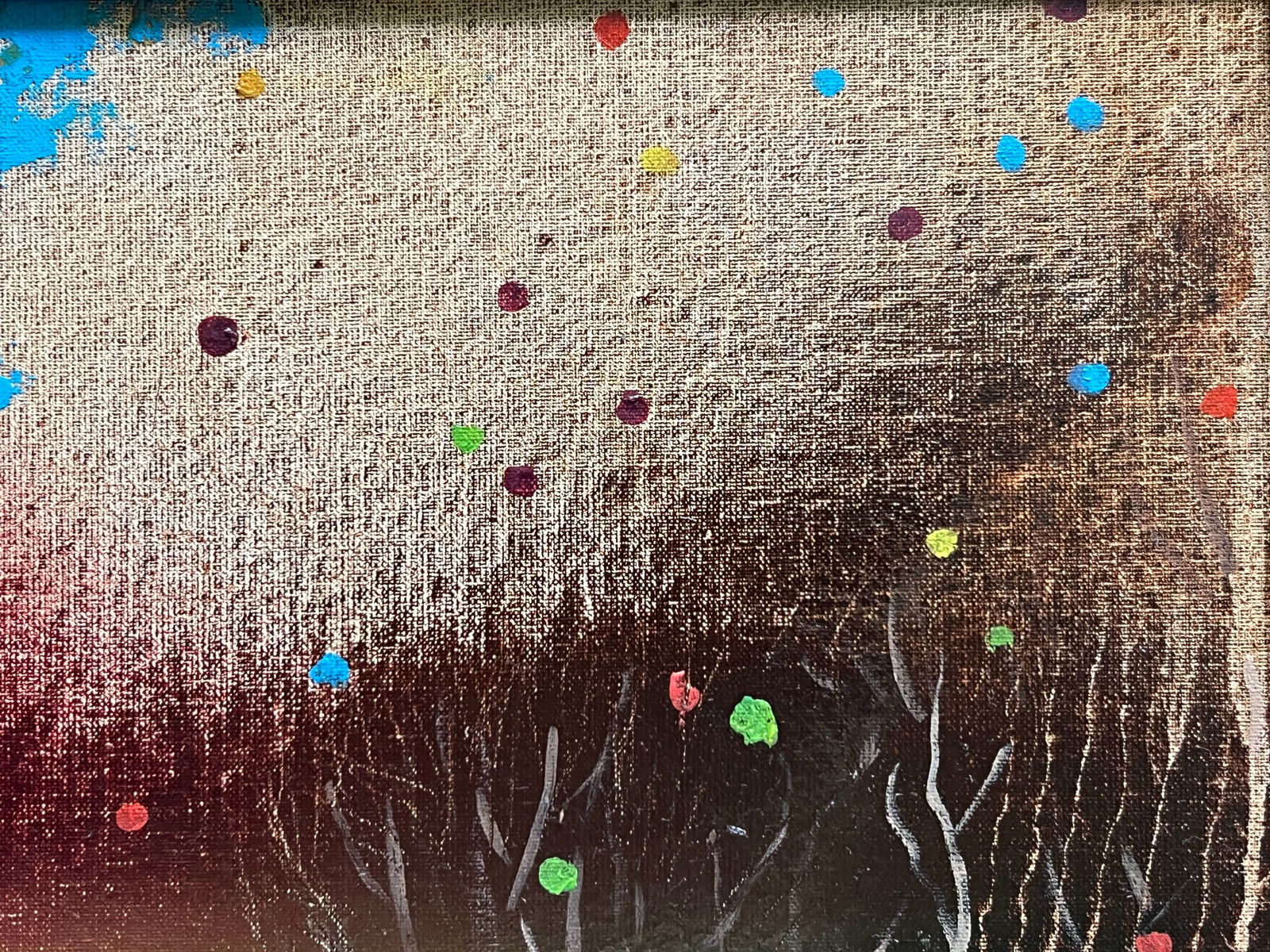 Abstract Oil painting with frame Apples K. Leonid - 9