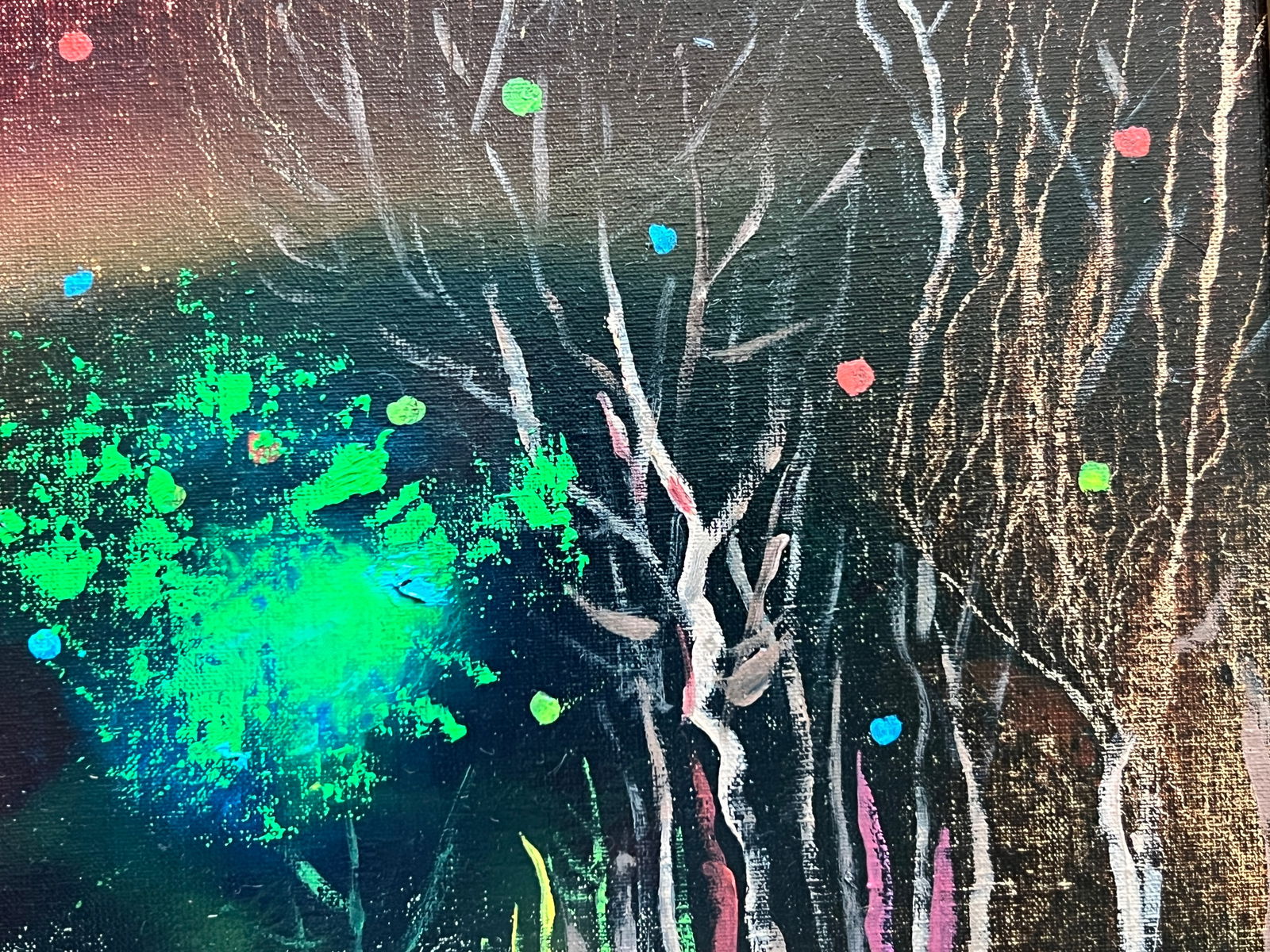 Abstract Oil painting with frame Apples K. Leonid - 10