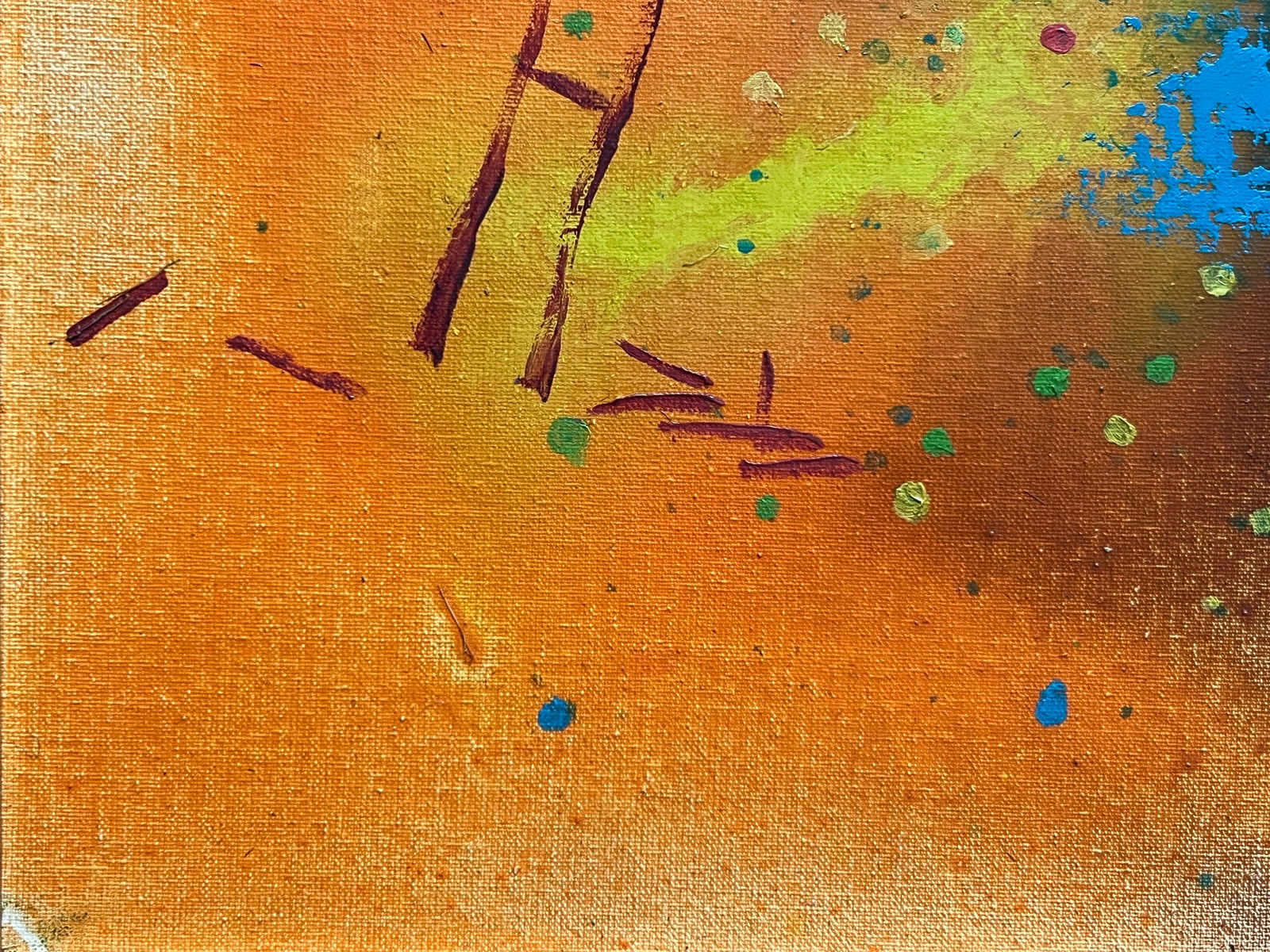 Abstract Oil painting with frame Apples K. Leonid - 5