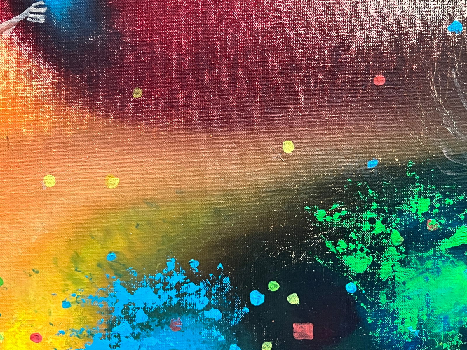 Abstract Oil painting with frame Apples K. Leonid - 7