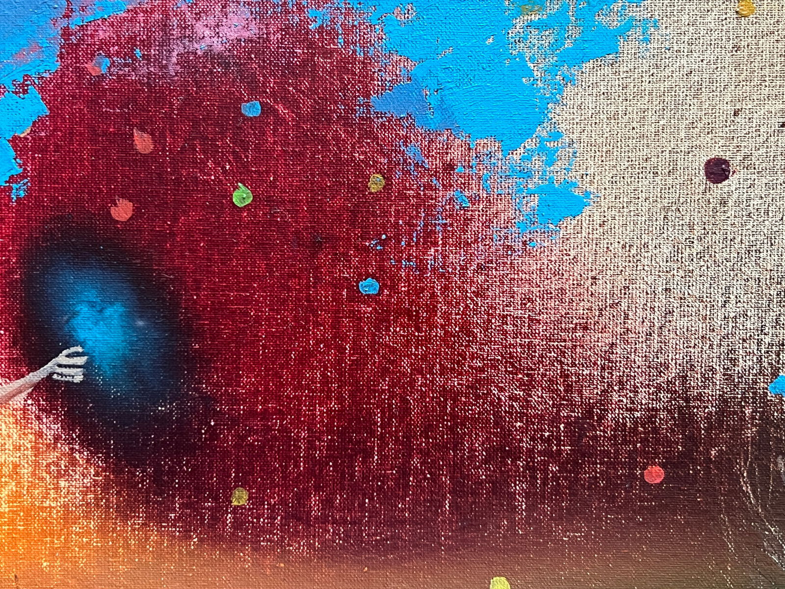 Abstract Oil painting with frame Apples K. Leonid - 8