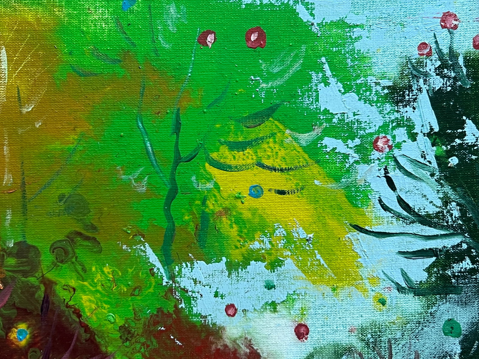 Abstract Oil painting with frame On a fishing trip K. Leonid - 10