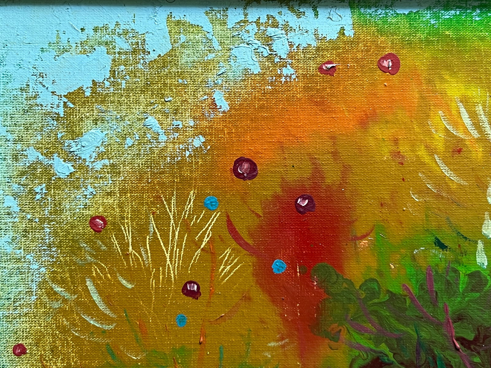 Abstract Oil painting with frame On a fishing trip K. Leonid - 3