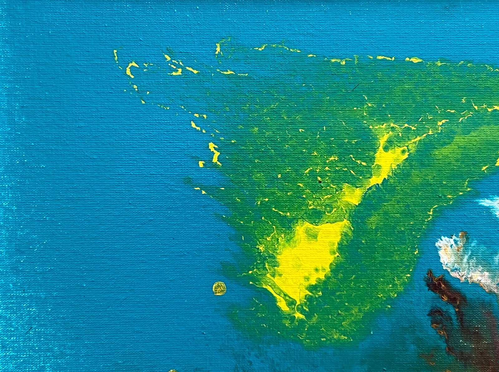 Abstract Oil painting with frame Reflections K. Leonid - 3