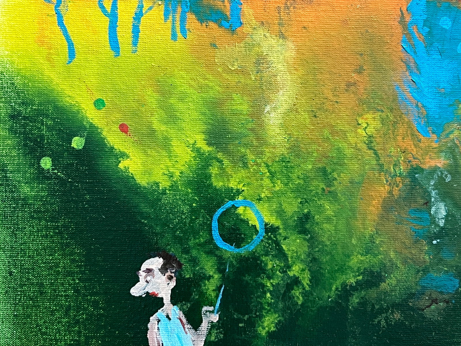 Abstract Oil painting with frame Reflections K. Leonid - 5