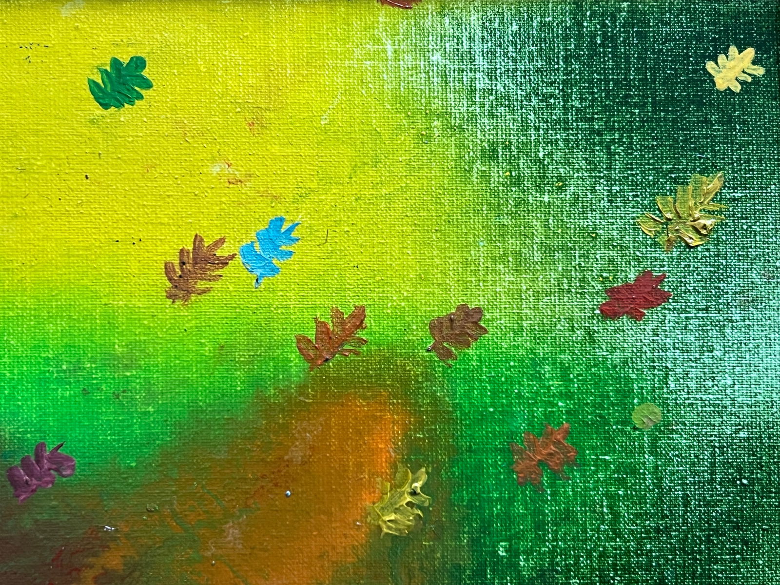 Abstract Oil painting with frame Autumn K. Leonid - 9