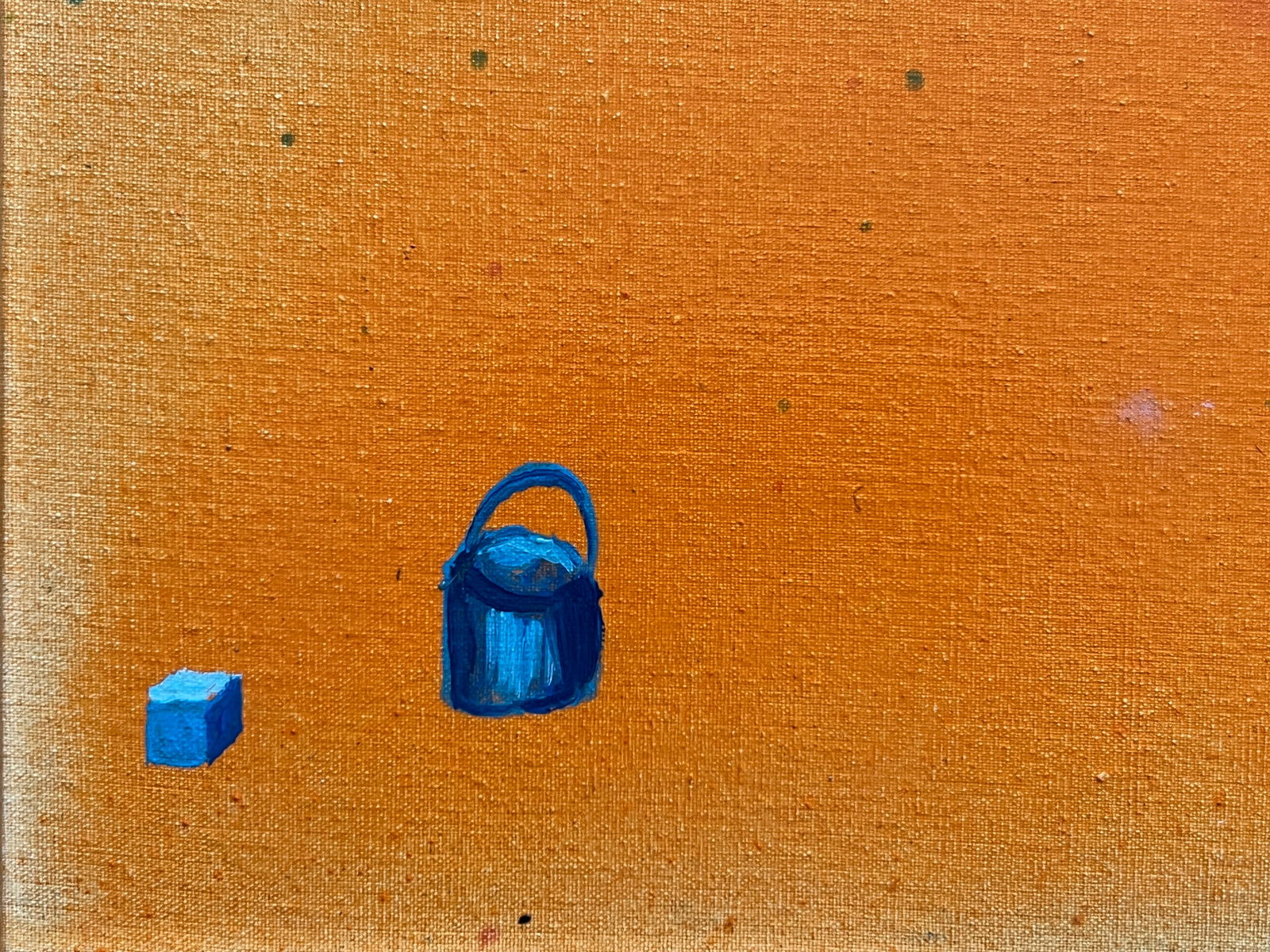 Abstract Oil painting with frame balloon popped K. Leonid - 6