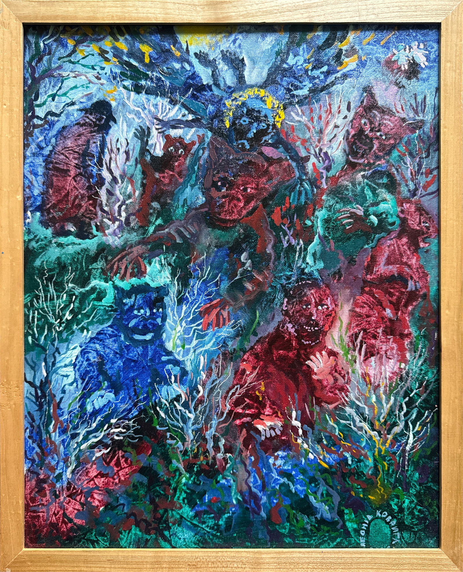 Abstract Oil painting with frame Apocalypse K. Leonid (1 of 11)