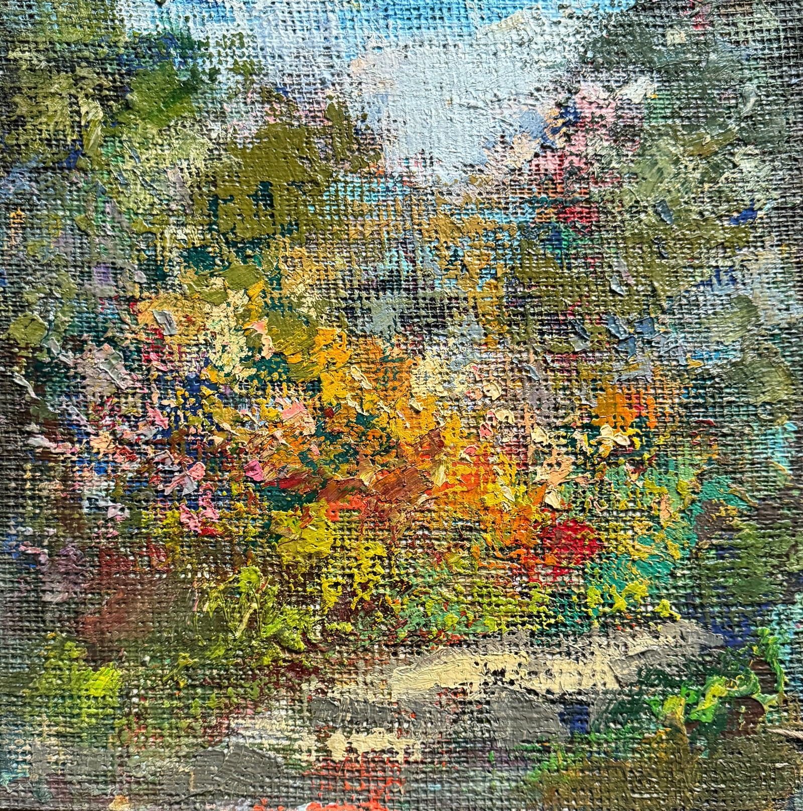 Abstract Oil painting in the Botanical Garden K. Leonid (1 of 9)