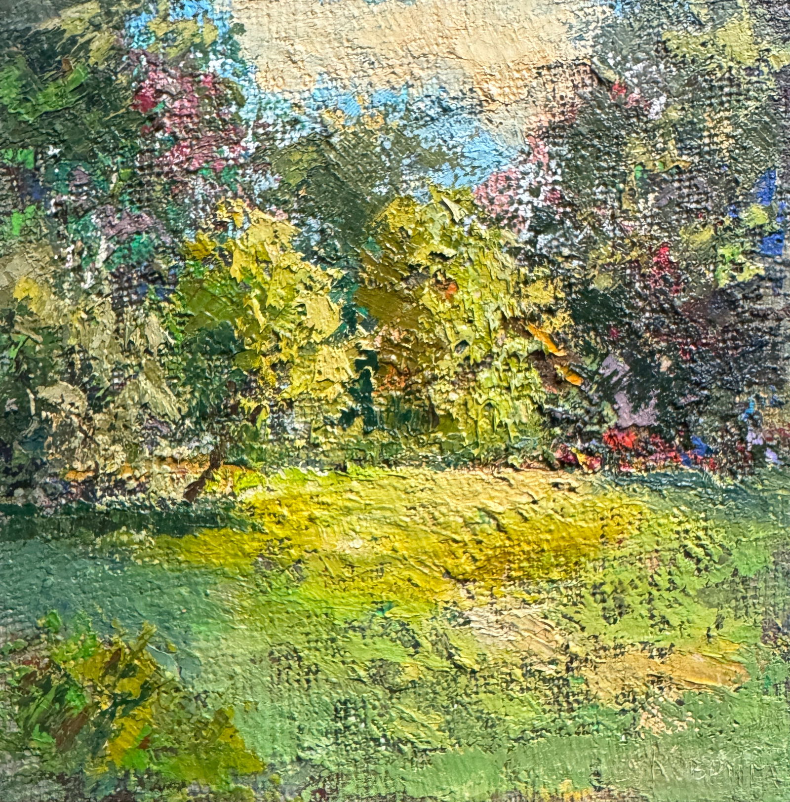 Abstract Oil painting Lviv Botanical garden K. Leonid (1 of 9)