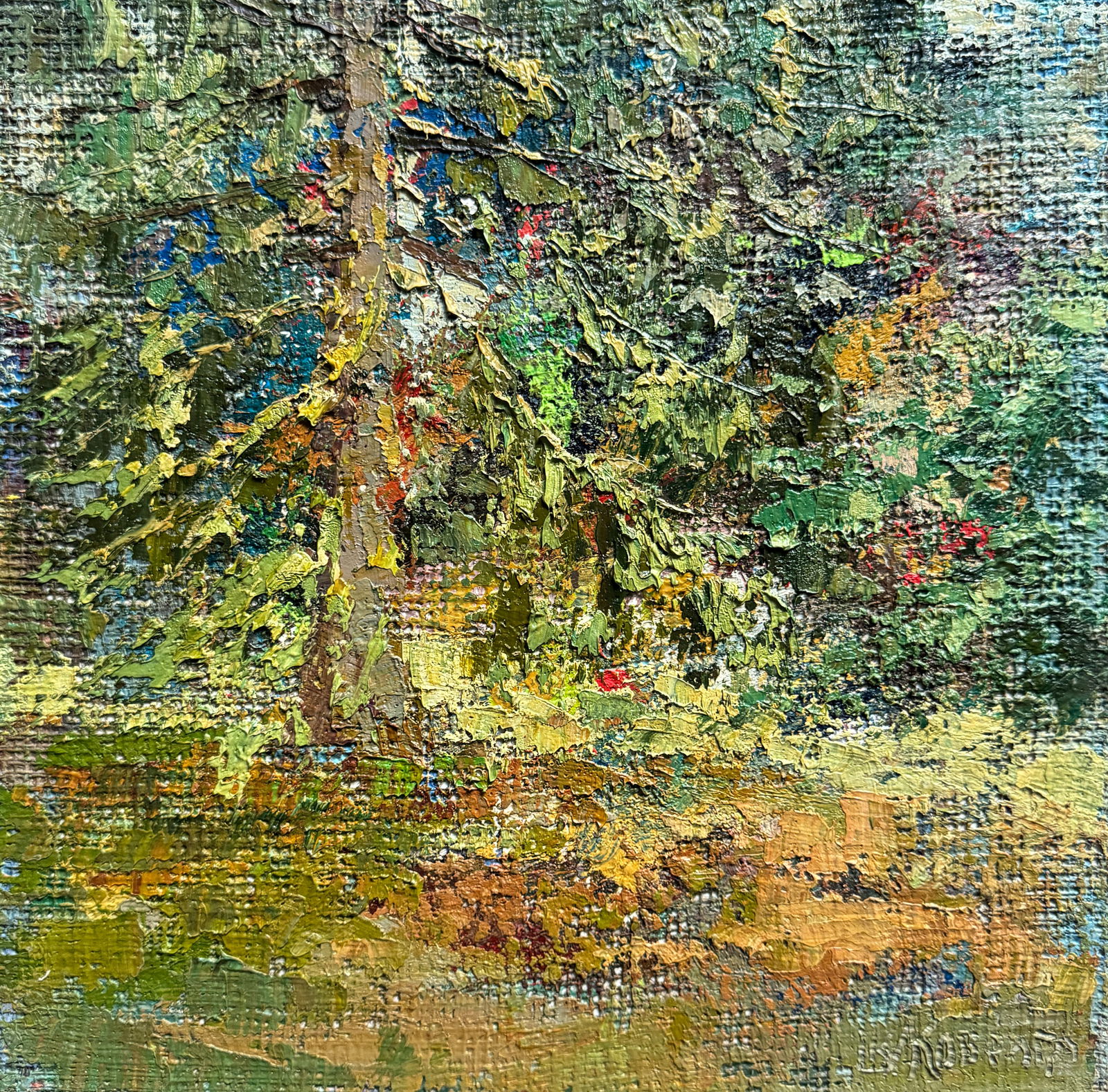 Abstract Oil painting Ukrainian Botanical Garden K. Leonid (1 of 9)