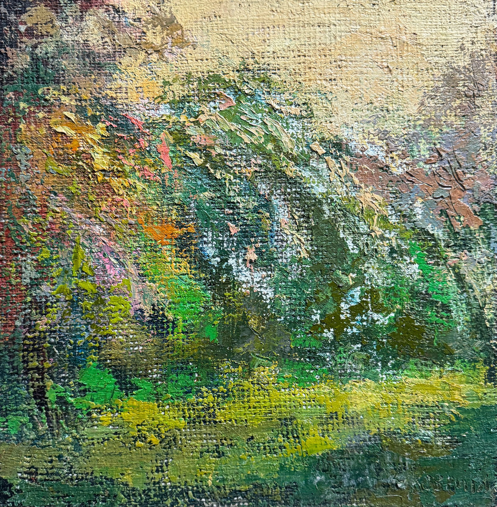 Abstract Oil painting Lviv Botanical garden K. Leonid (1 of 9)