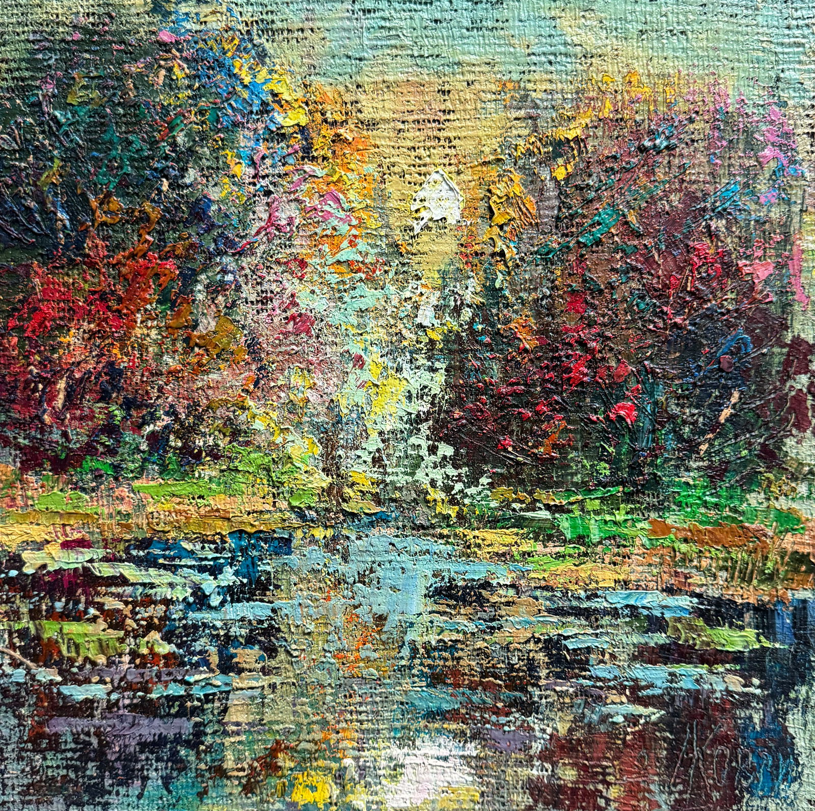 Abstract Oil painting Ukrainian Botanical Garden K. Leonid (1 of 9)