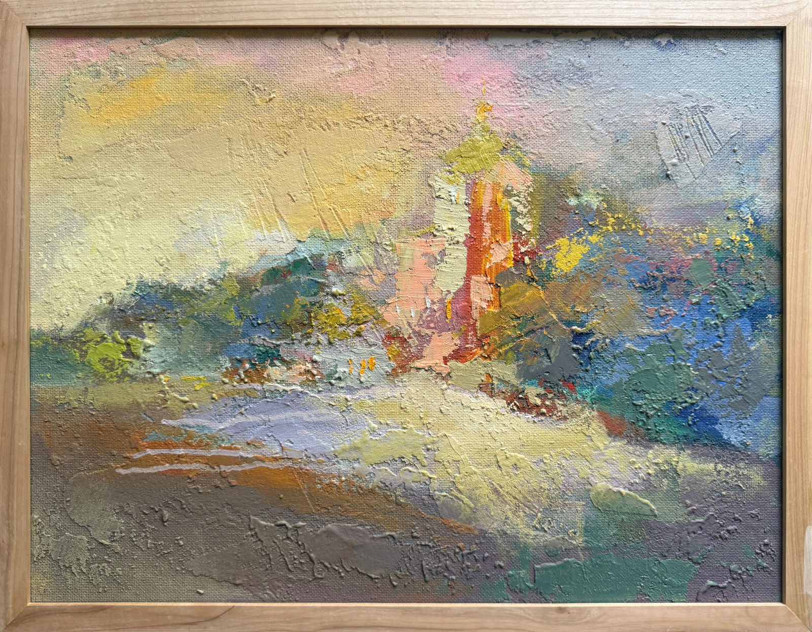 Abstract Oil painting with frame Lviv St. George's Cathedral K. Leonid (1 of 12)