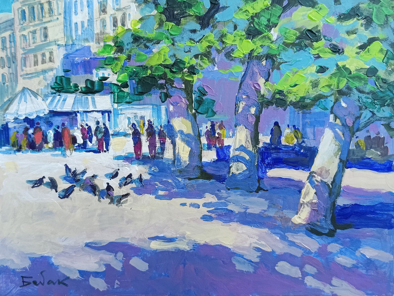 Oil painting day off Vyacheslav Petrovich Babac (1 of 2)