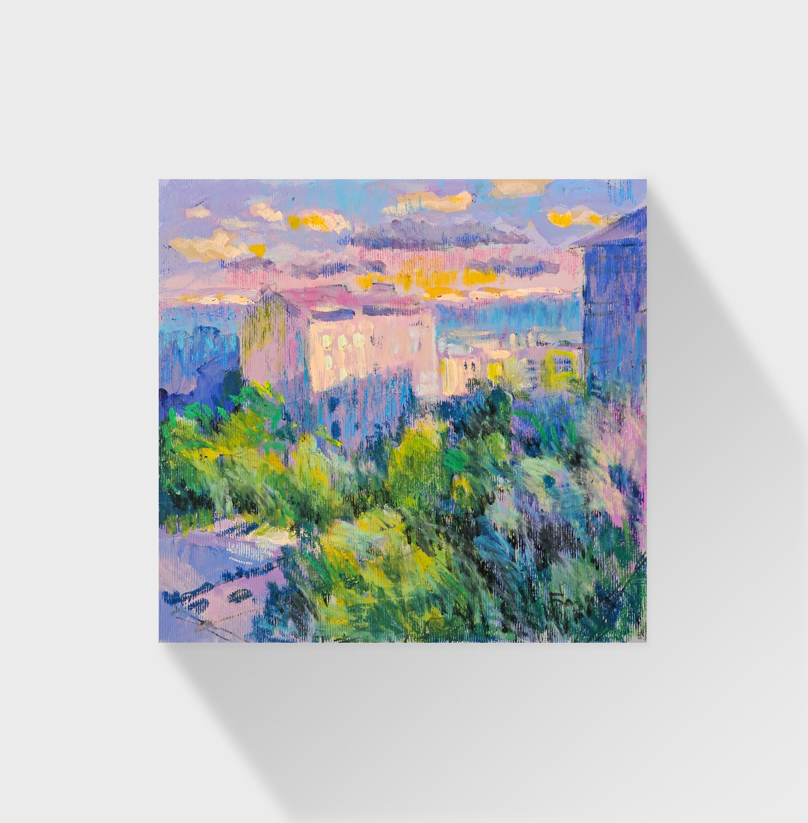 Acrylic painting window landscape Vyacheslav Petrovich Babac - 10