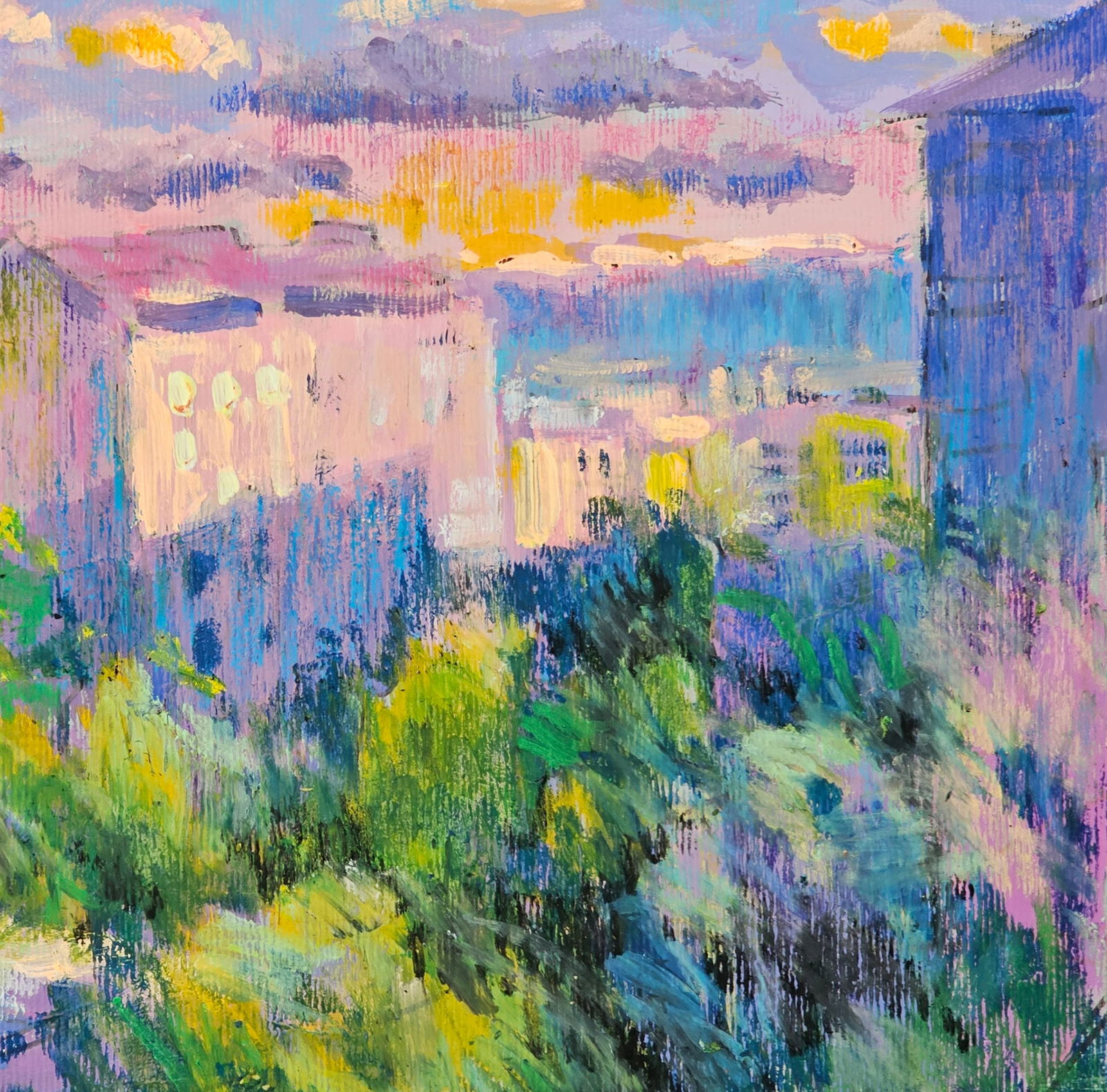 Acrylic painting window landscape Vyacheslav Petrovich Babac - 9