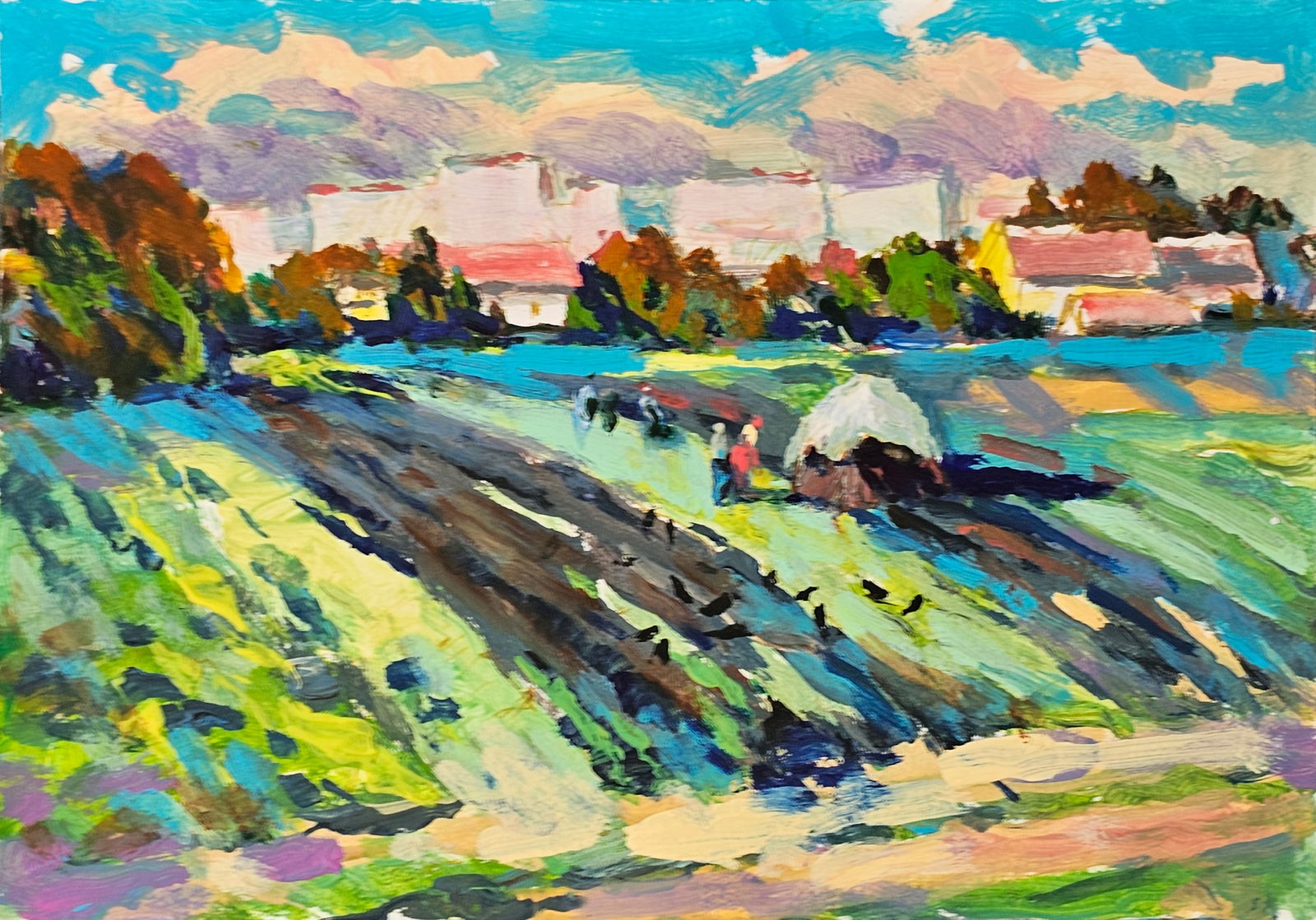 Acrylic painting the city of Ivano-Frankivsk Vyacheslav Petrovich Babac (1 of 10)