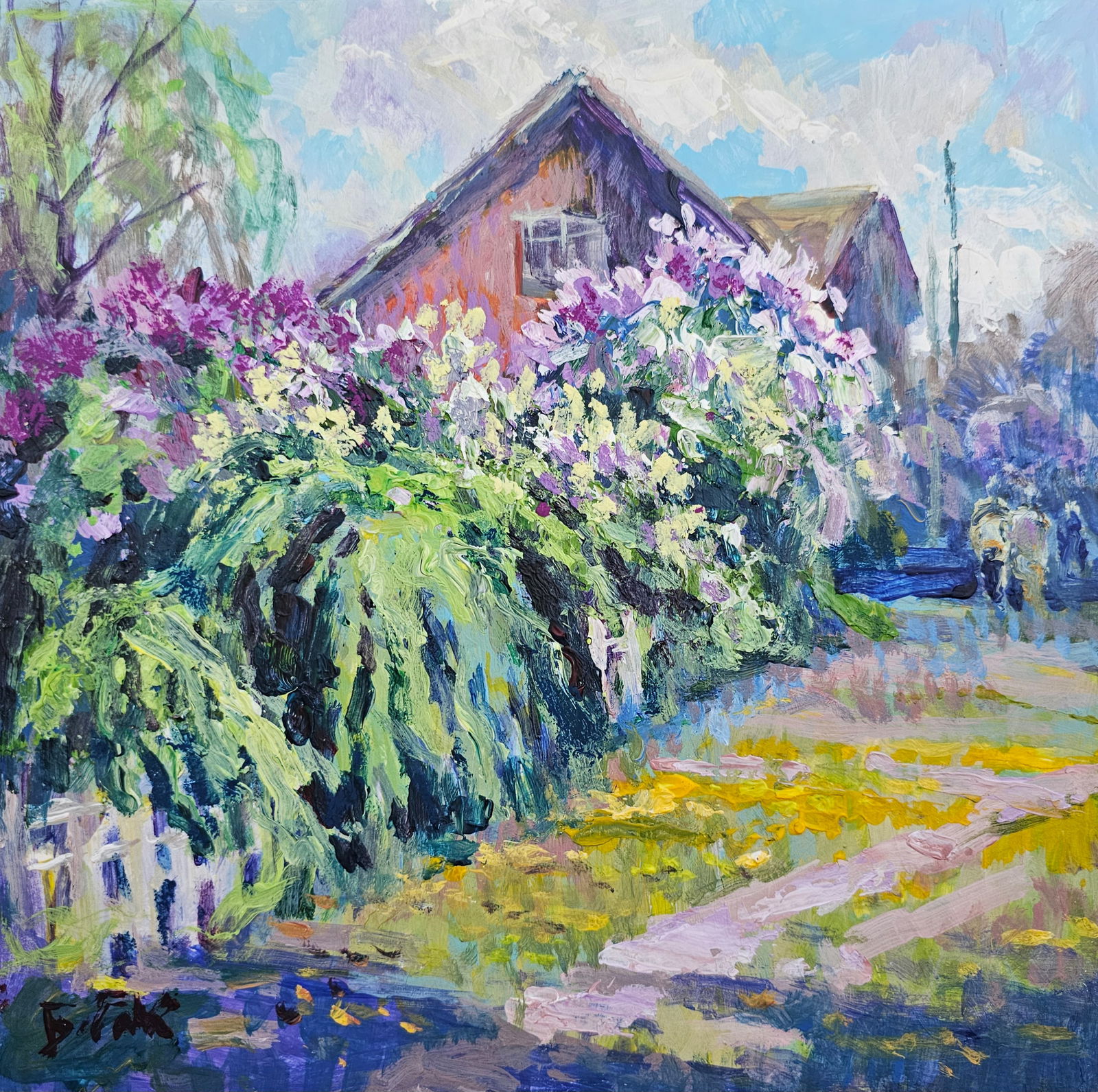 Acrylic painting spring has come Vyacheslav Petrovich Babac (1 of 10)