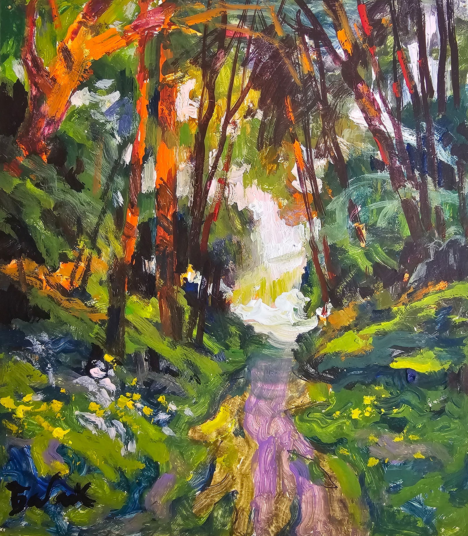 Acrylic painting morning Vyacheslav Petrovich Babac (1 of 10)