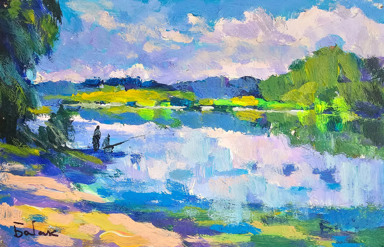 Acrylic painting morning rest Vyacheslav Petrovich Babac (1 of 10)