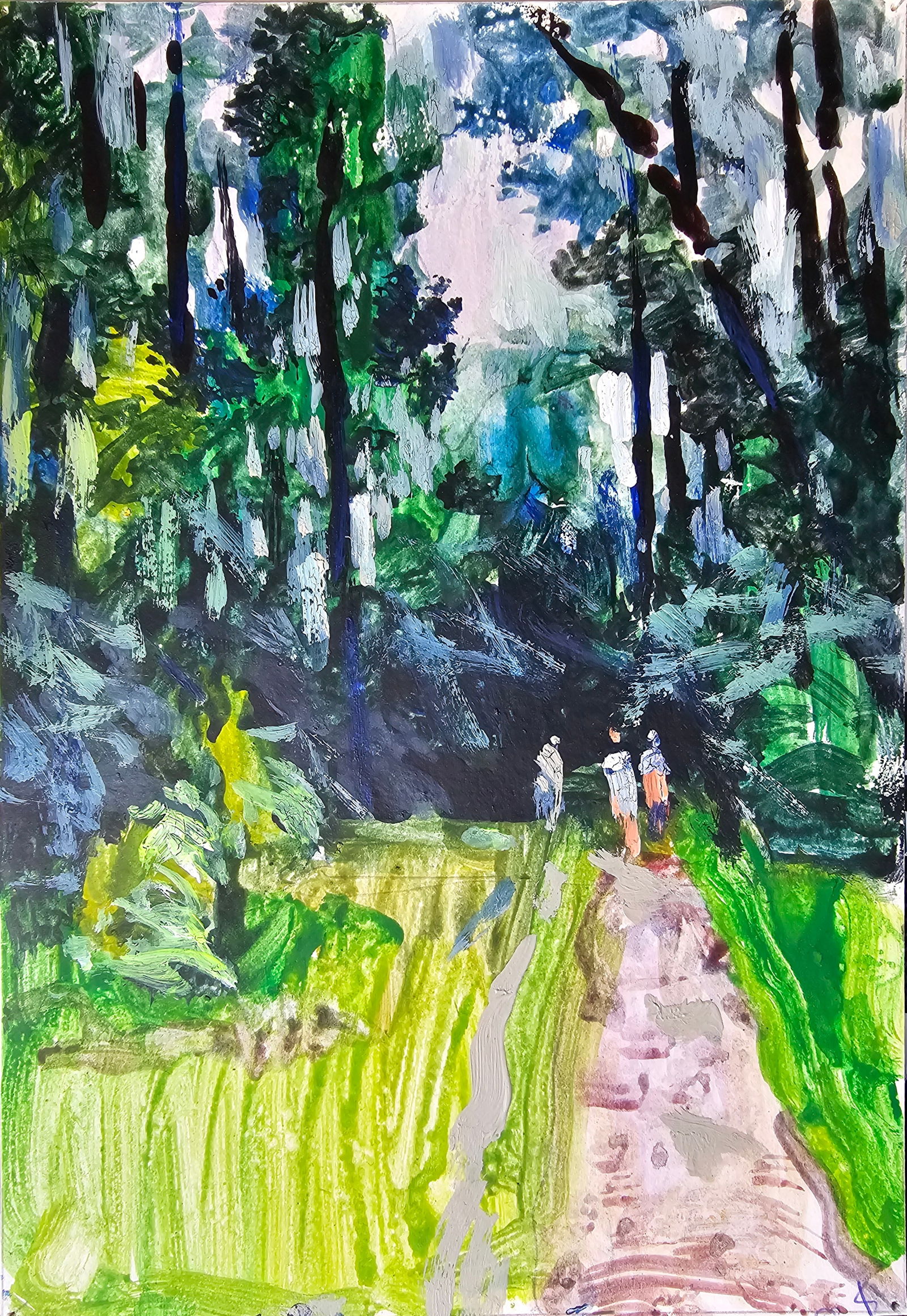 Acrylic painting Park Vyacheslav Petrovich Babac (1 of 10)