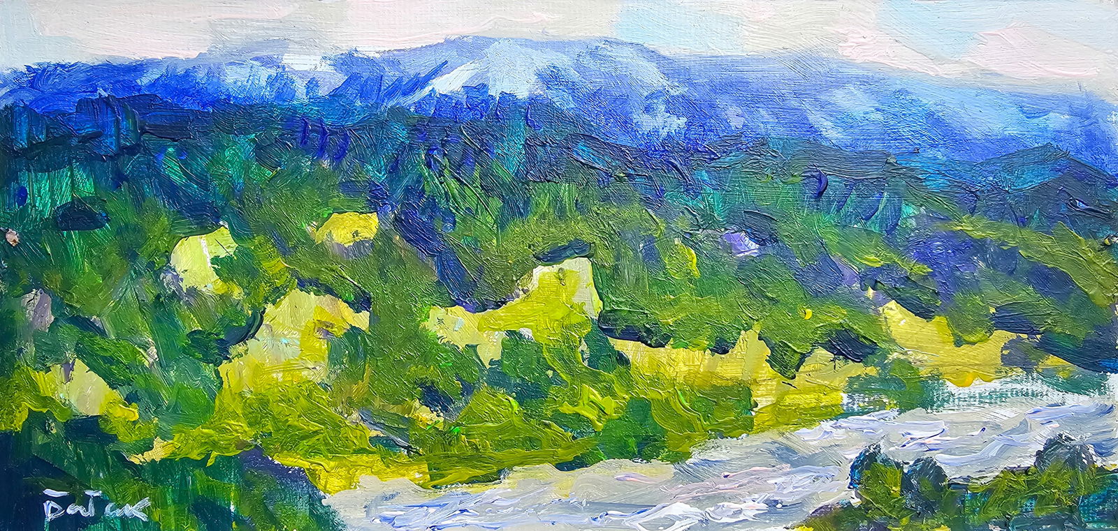 Acrylic painting Carpathian motifs Vyacheslav Petrovich Babac (1 of 10)