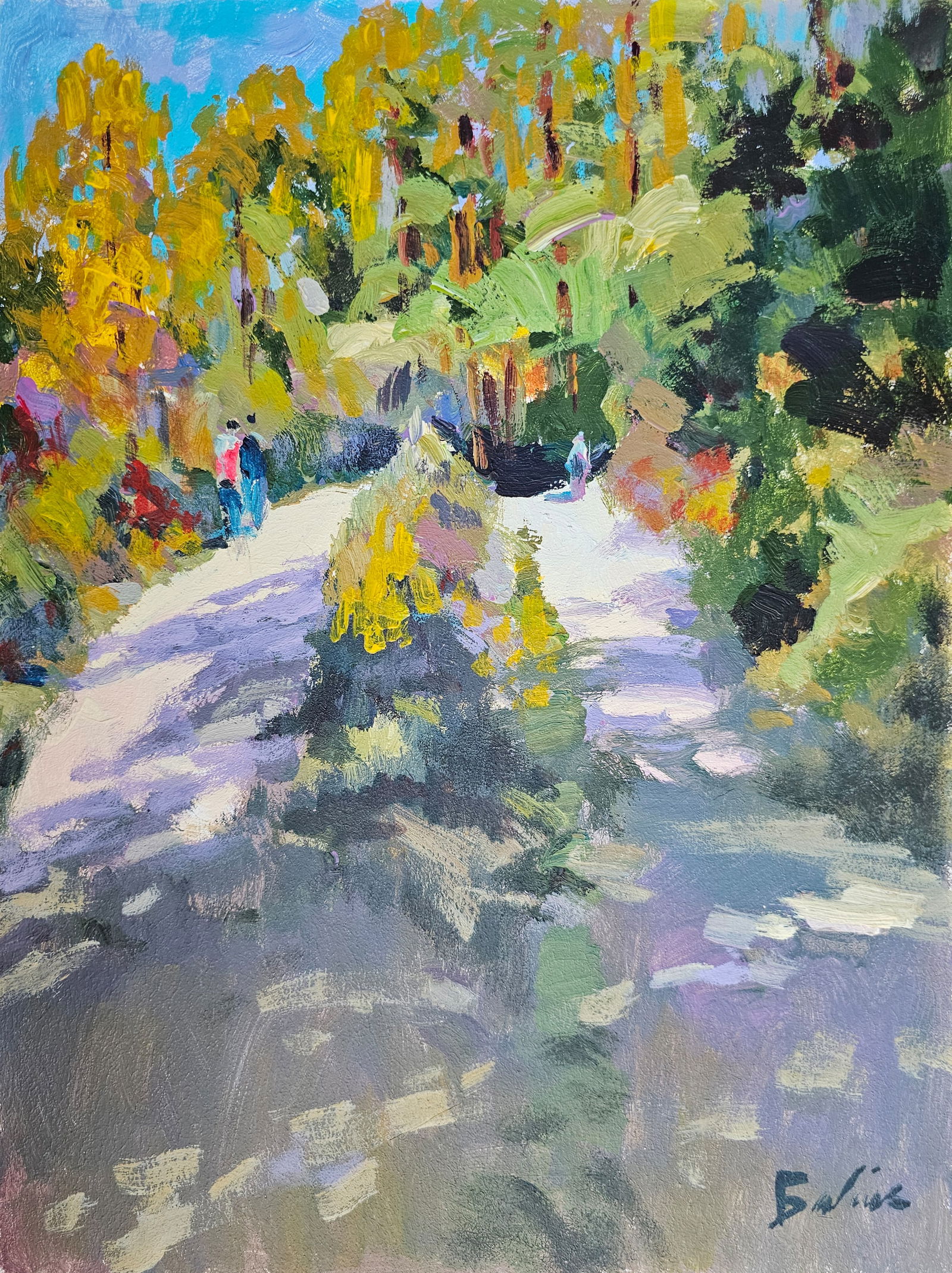 Acrylic painting The road to the forest Vyacheslav Petrovich Babac (1 of 10)