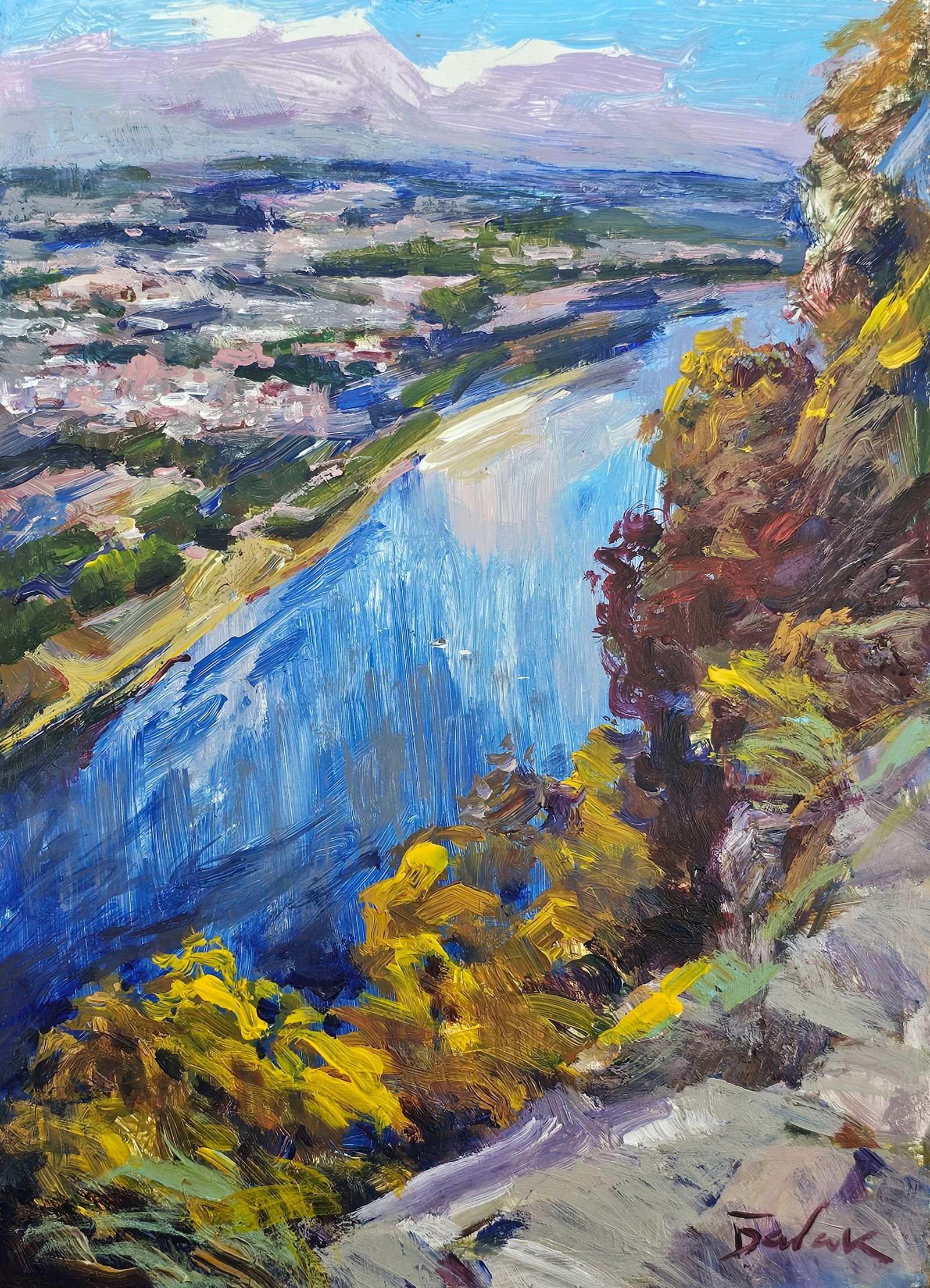 Acrylic painting view of the Dniester Vyacheslav Petrovich Babac (1 of 10)