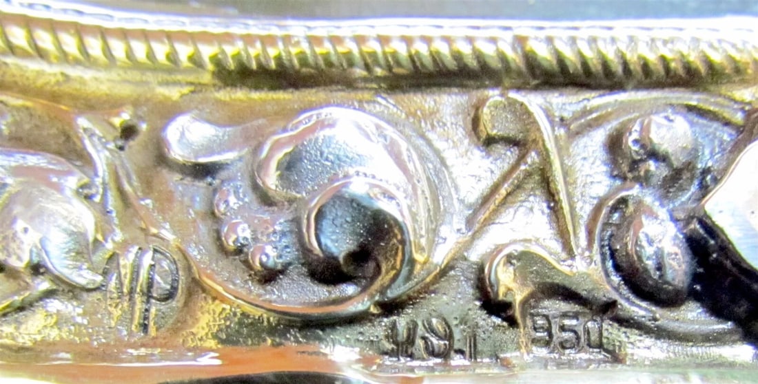 GREEK ORTHODOX SILVER BASMA ICON THEOTOKOS INTERCESSION marked 950 HAND PAINTED - 7