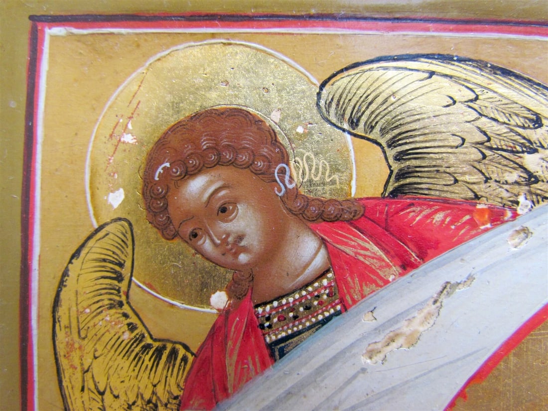 RUSSIAN ICON of VERNICLE antique 19th CENTURY - 4