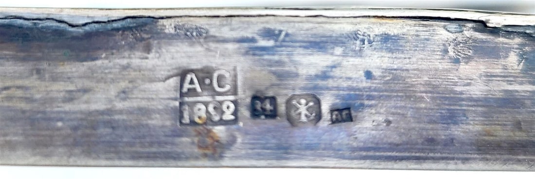 RUSSIAN ICON SILVER OKLAD dated 1892 marked antique LARGE - 7