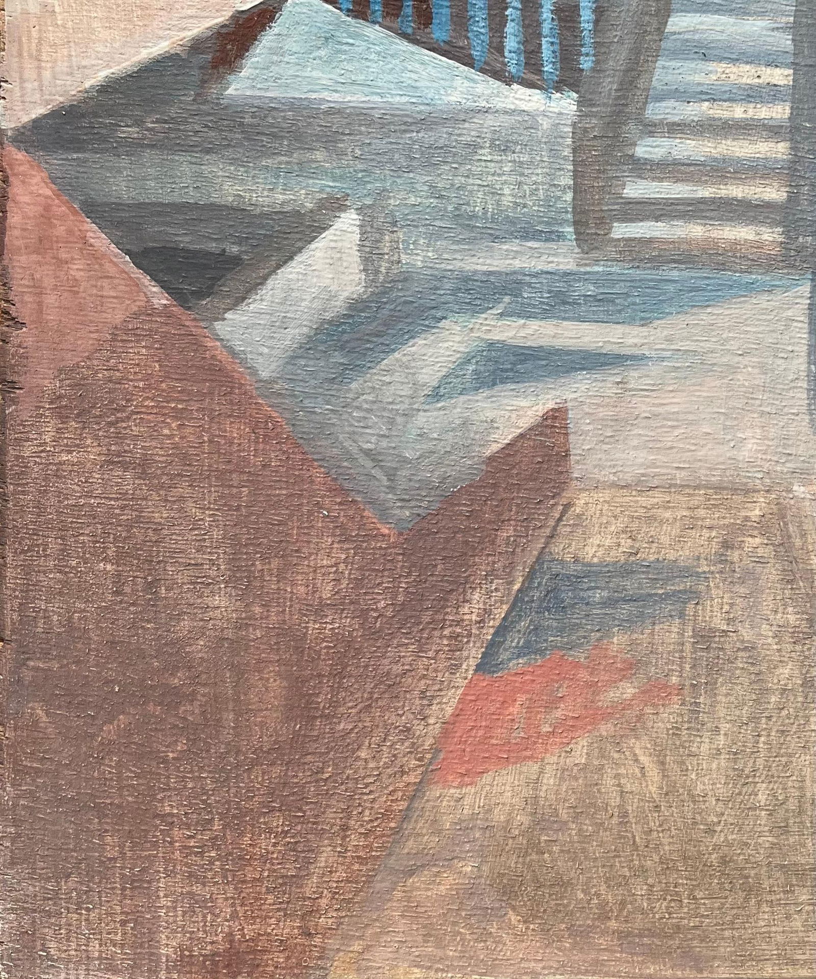 Bernadette Kelly; French Modernist Oil Painting of Urban Staircase and Architectural Scene - 5
