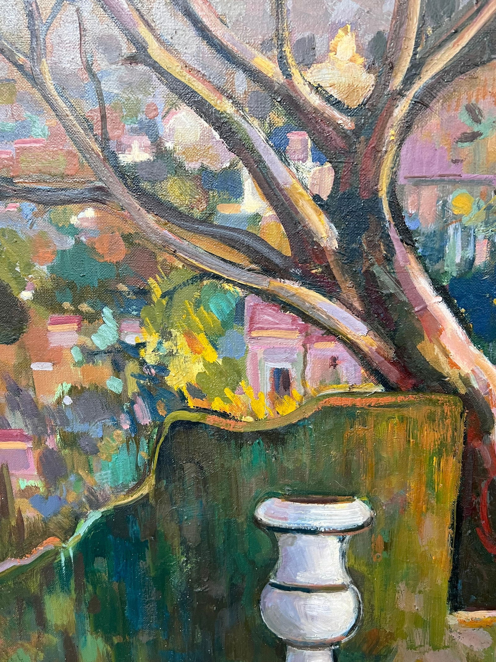 Max Toutain; Provencal Coastal Garden Terrace Huge 20th Century French Impressionist Painting - 15