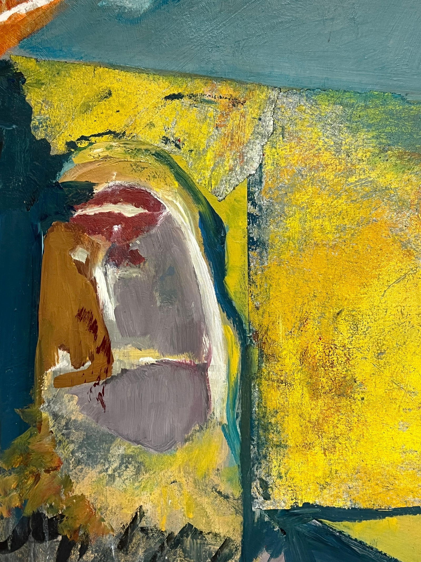 Marie Deloume (French born 1942); Large French 20th Century Abstract Expressionist Oil Painting - 7