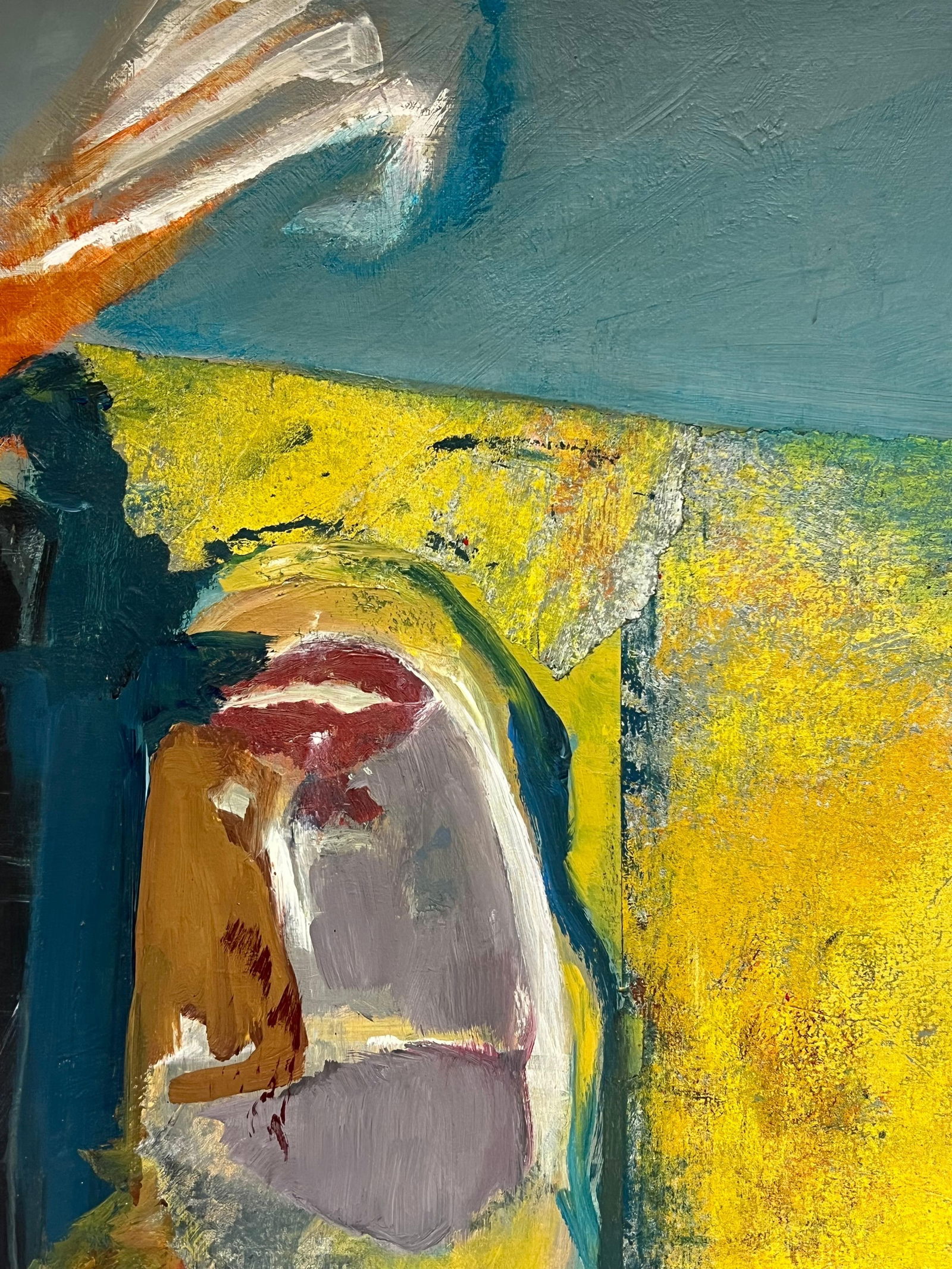 Marie Deloume (French born 1942); Large French 20th Century Abstract Expressionist Oil Painting - 8