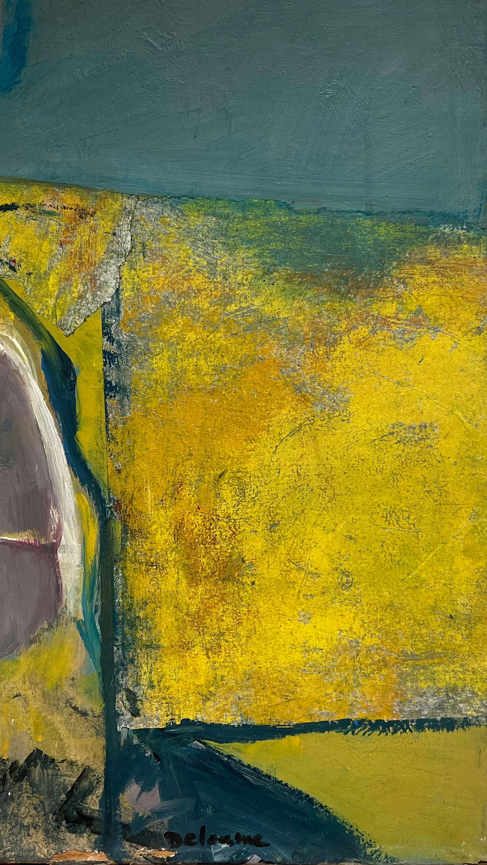 Marie Deloume (French born 1942); Large French 20th Century Abstract Expressionist Oil Painting - 6