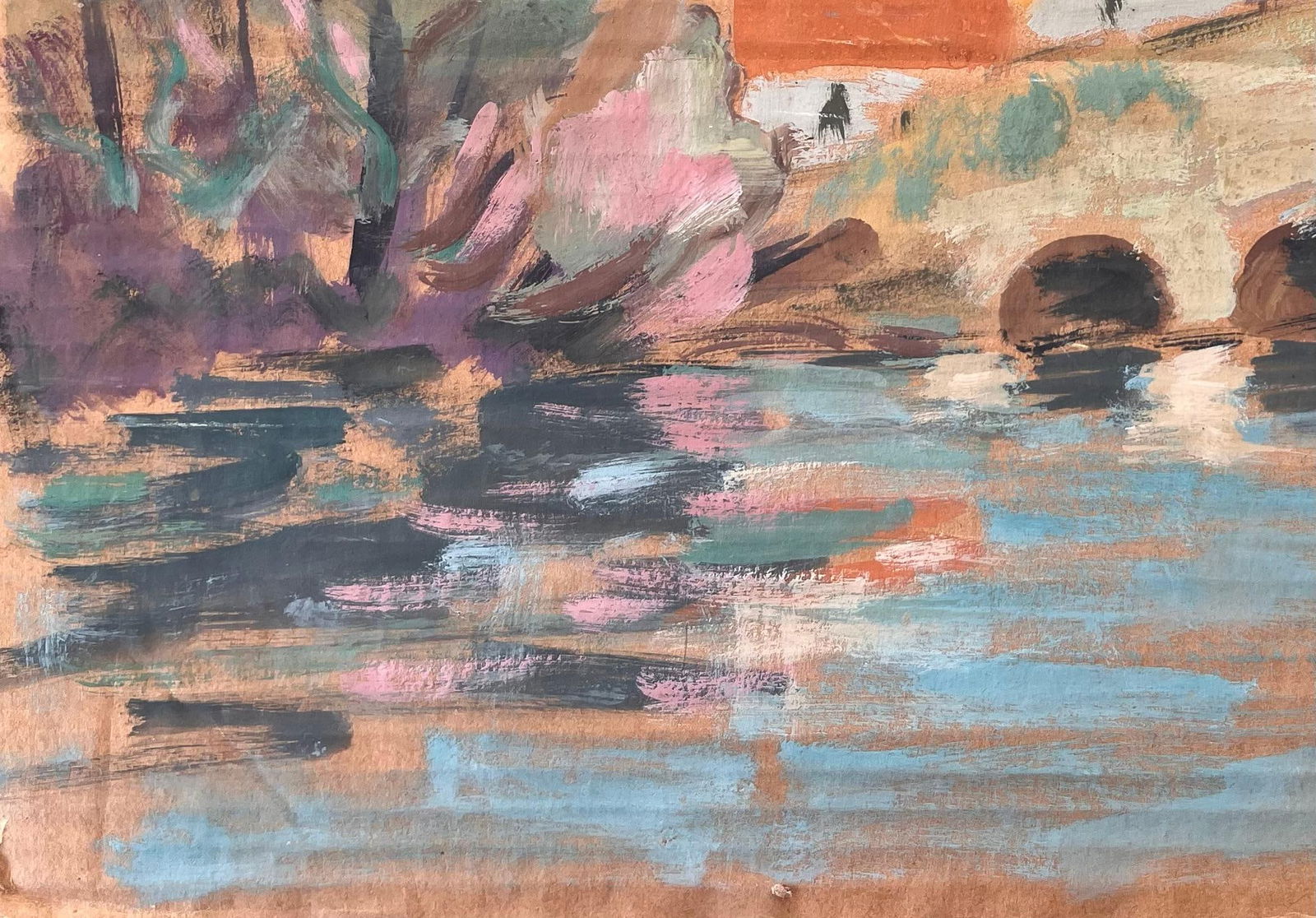 Fanch Lel; French Impressionist Landscape of Brunoy and the Old Bridge of Boussy - 7