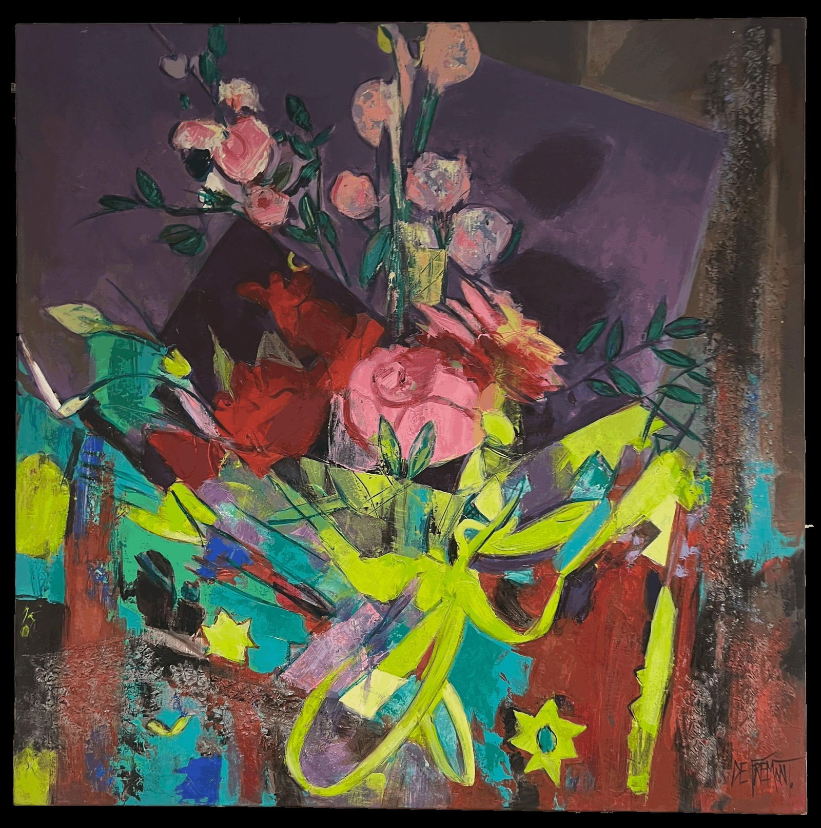 Andrée de Frémont; Huge Contemporary French Expressionist Abstract Modernist Still Life - 5