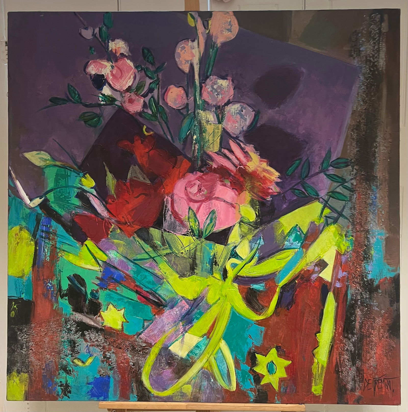 Andrée de Frémont; Huge Contemporary French Expressionist Abstract Modernist Still Life - 6