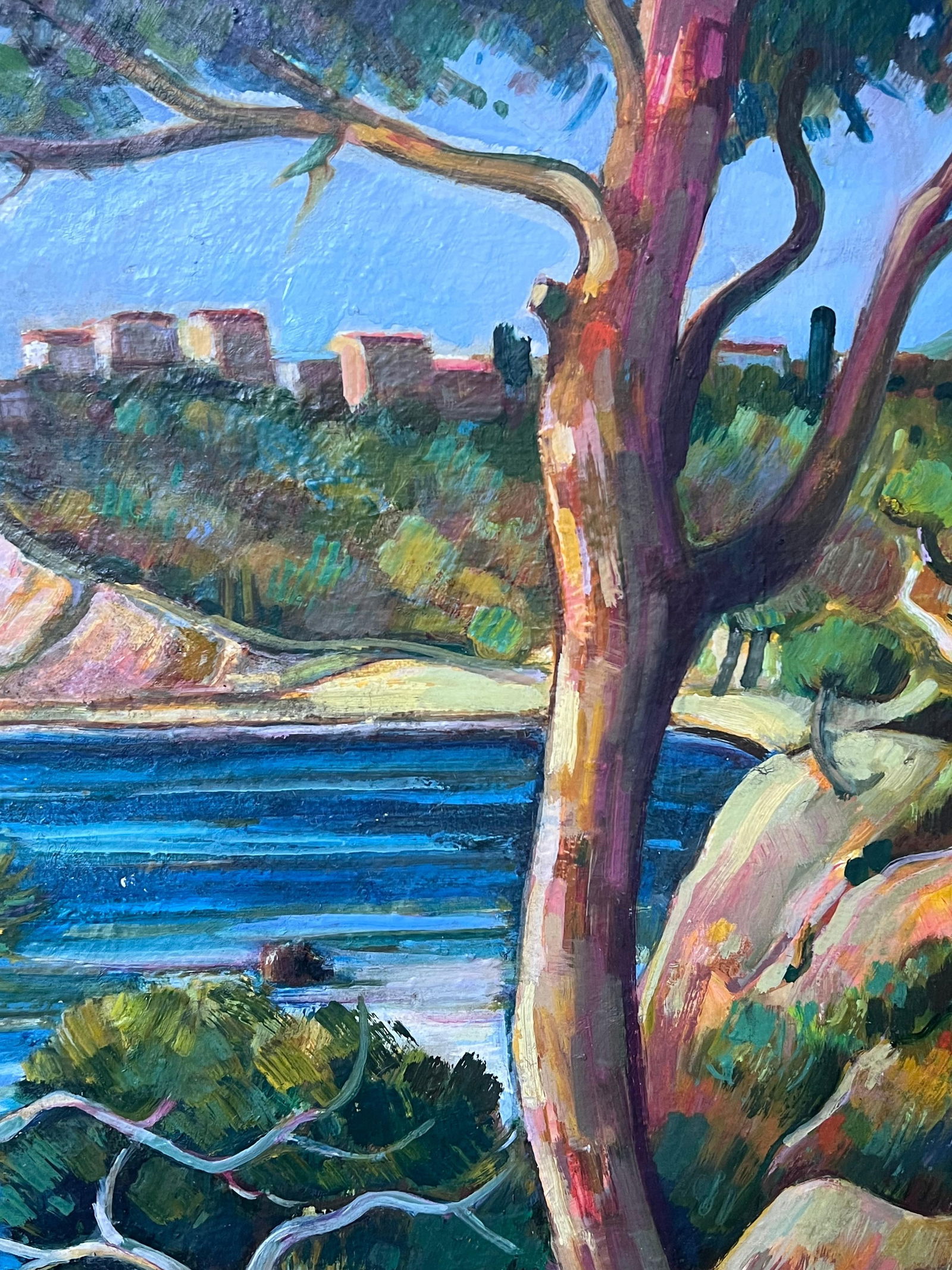 Max Toutain; Côte d'Azur Blue Sea Coastal 20th Century French Post Impressionist Oil Painting - 9