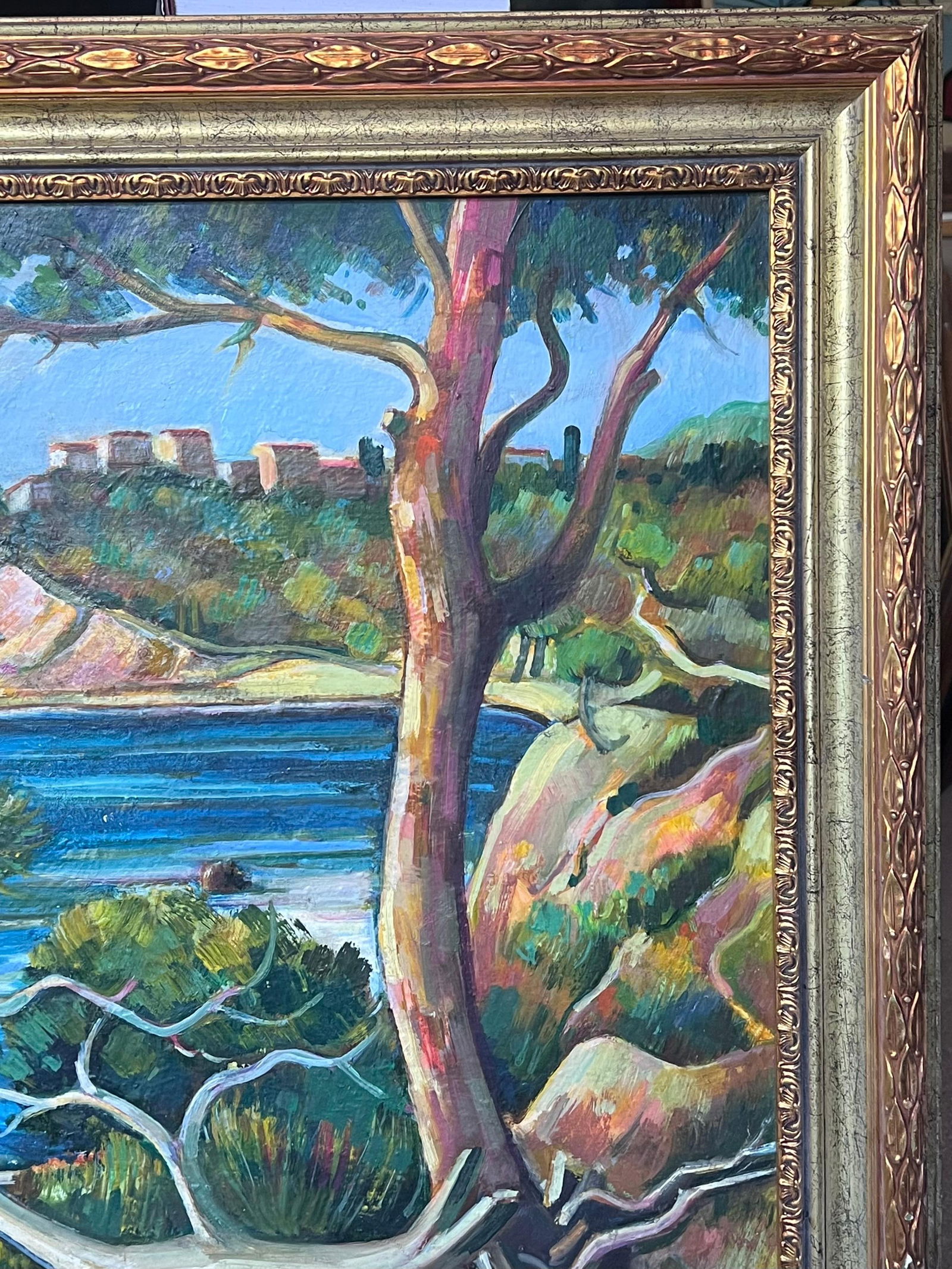 Max Toutain; Côte d'Azur Blue Sea Coastal 20th Century French Post Impressionist Oil Painting - 10