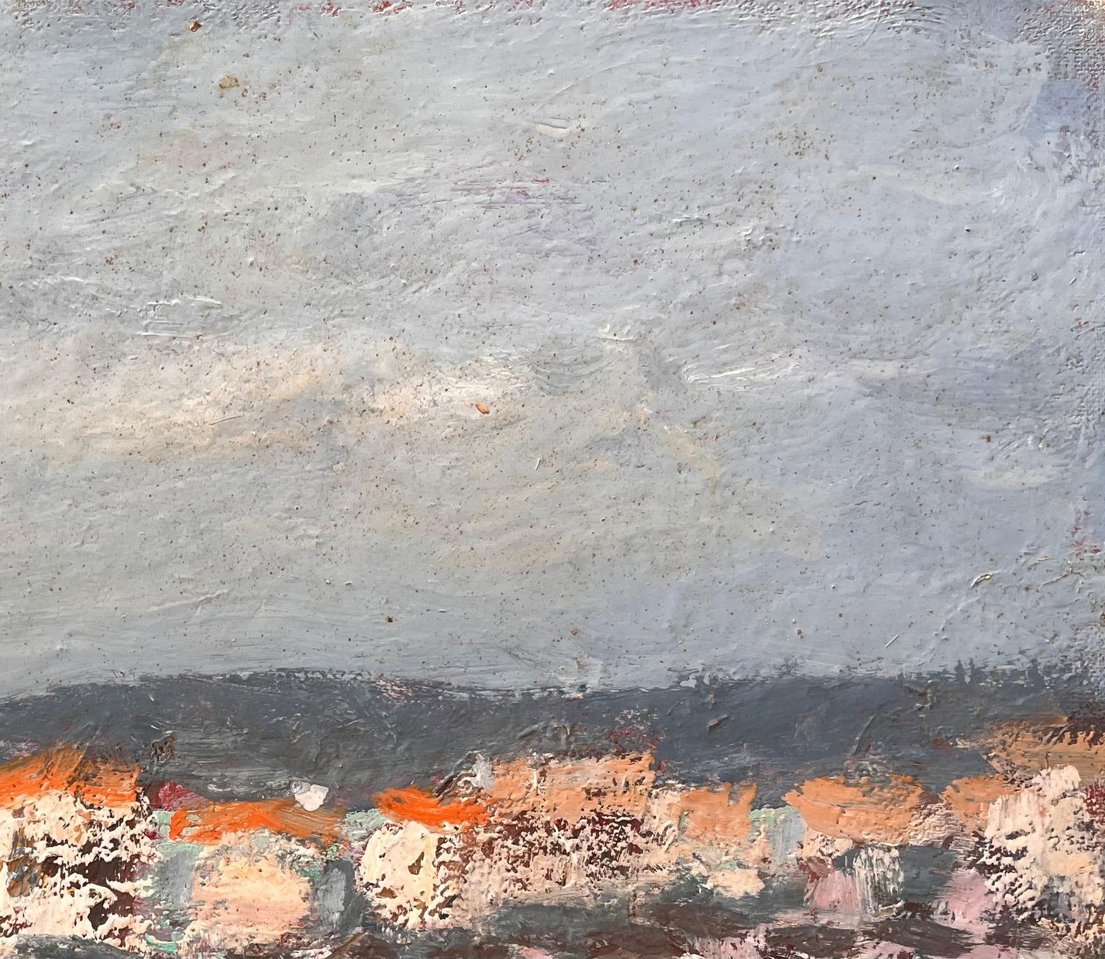 Fanch Lel; French Coastal Oil Painting of Seaside Village with Red Roofs Reflected in Water - 9