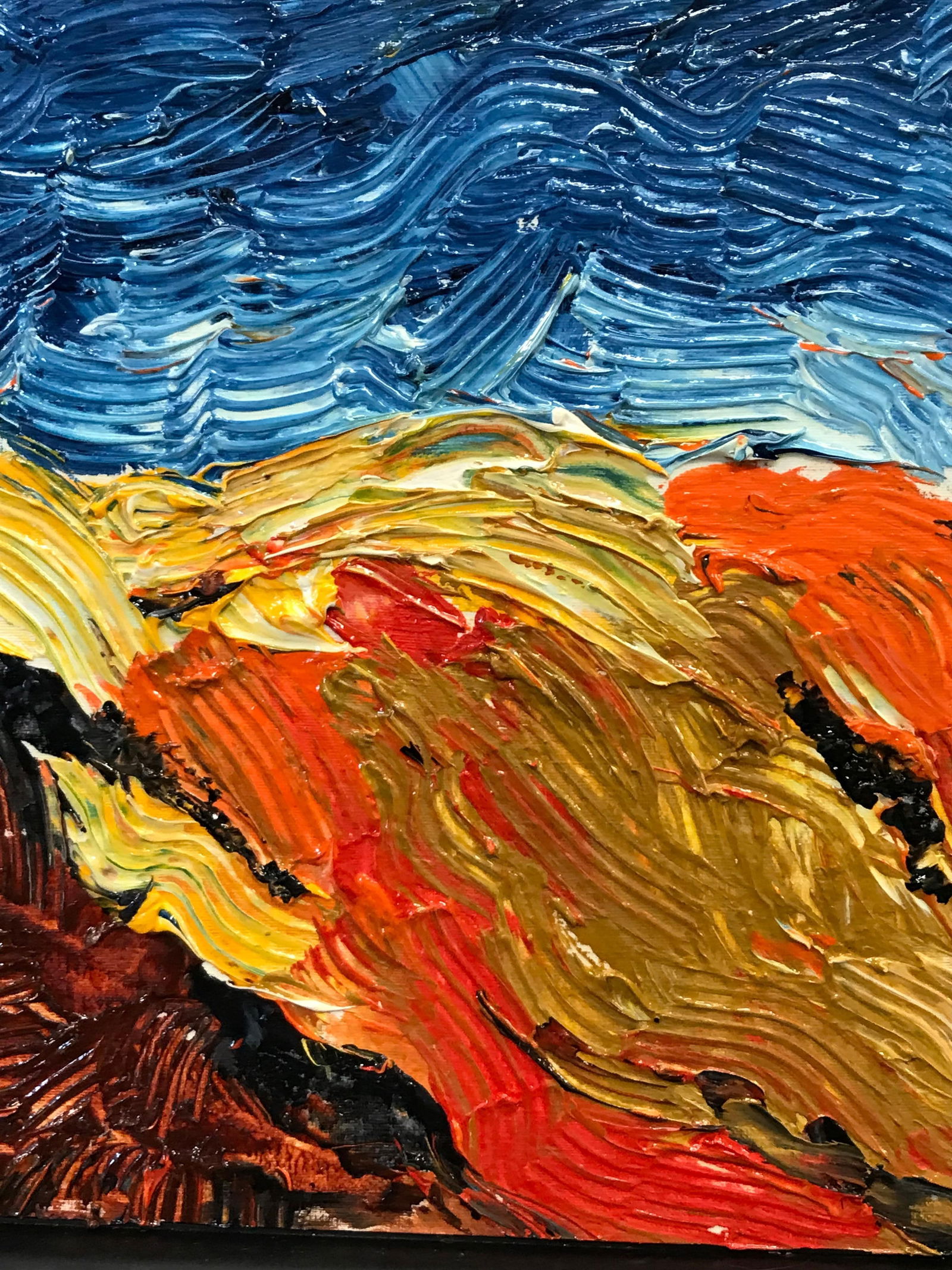 Bright & Colorful French Impressionist Oil Painting, Vibrant Color Landscape, 2000 - 15