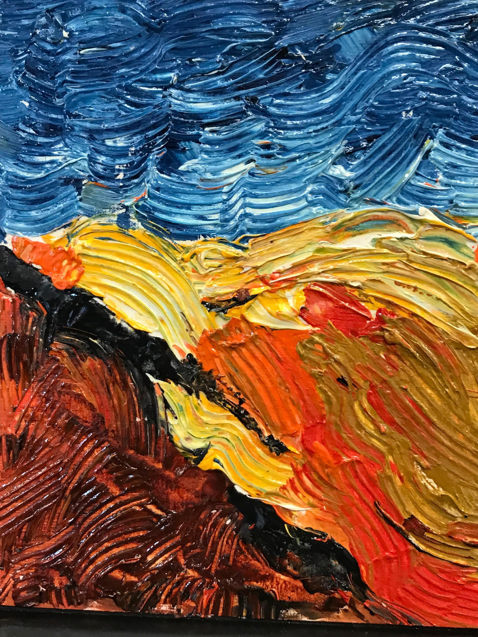 Bright & Colorful French Impressionist Oil Painting, Vibrant Color Landscape, 2000 - 16