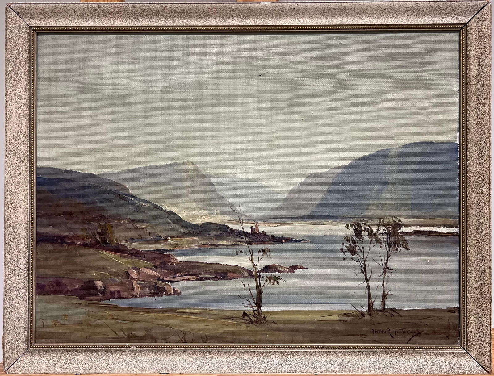 Arthur H Twells (1921-1996); Irish Lough Scene in Donegal Signed Original 20th Century Atmospheric (1 of 11)