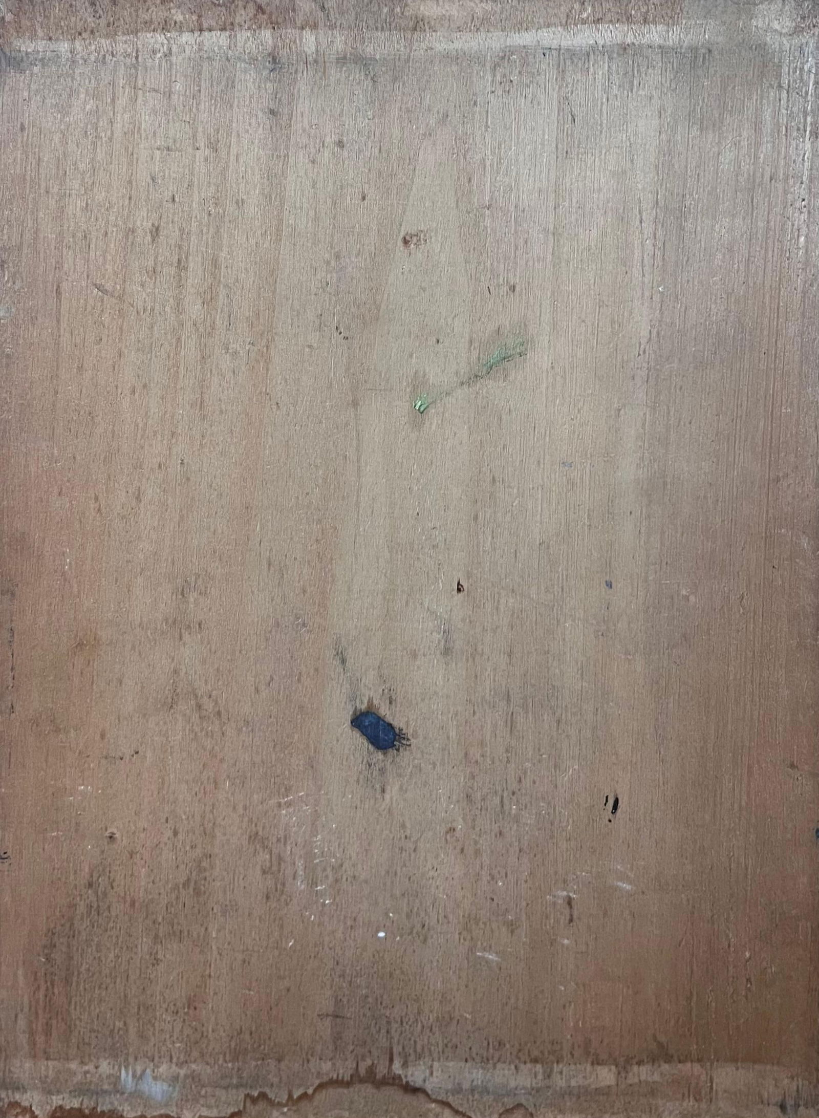 French School; 1930's French Post Impressionist Oil Interior Room View from a Garden Window, 1930's - 6